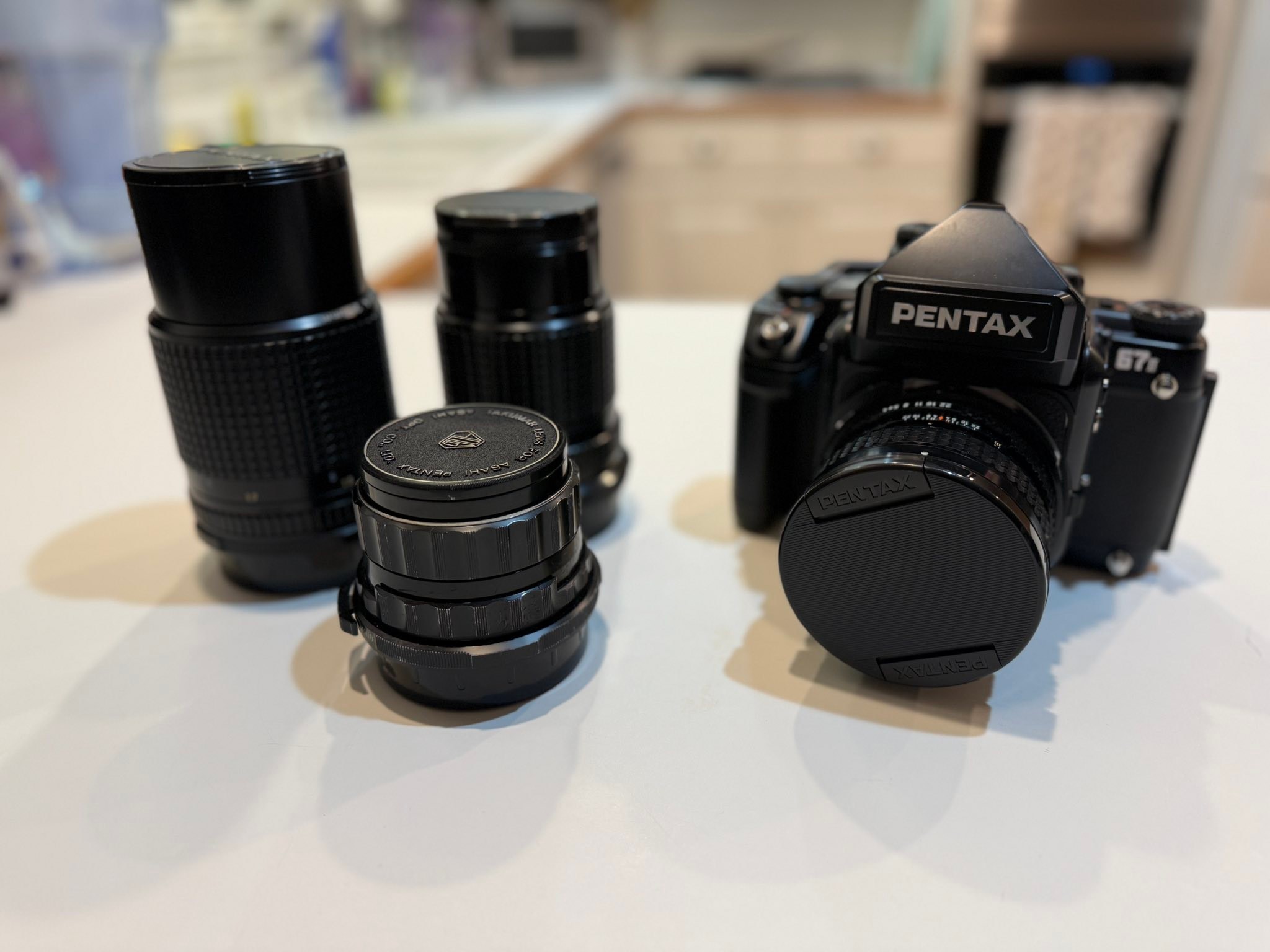 Pentax 67II medium format camera with Takumar 105 f/2.4 lens for sale