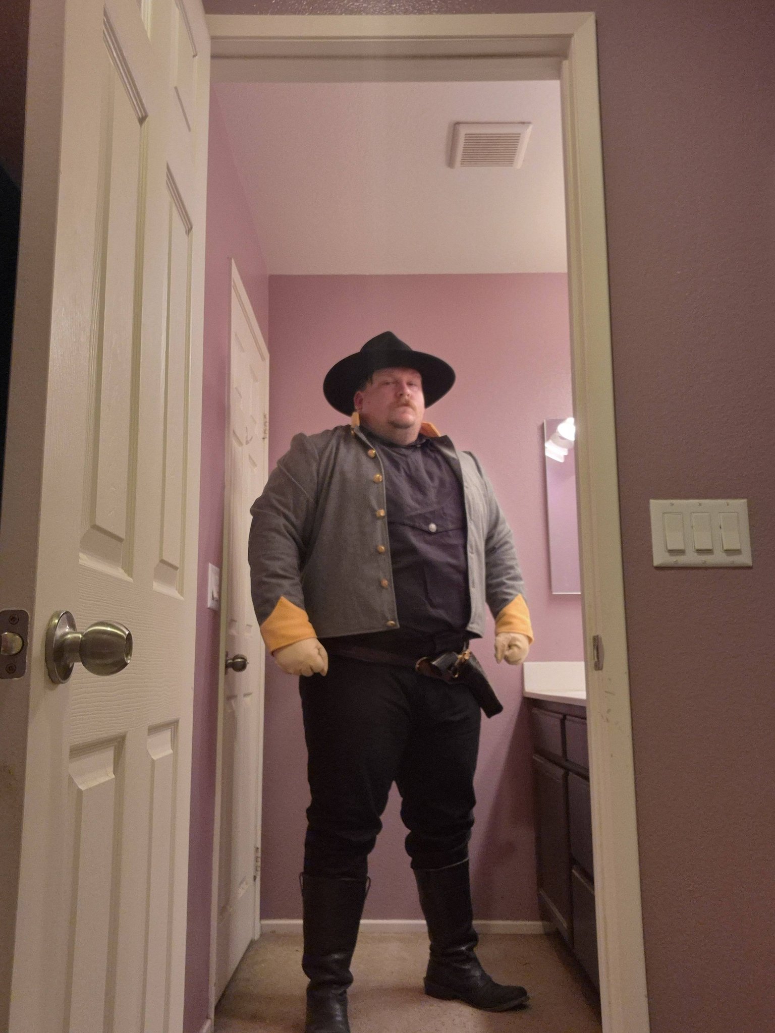 Historical Confederate cavalry shell jacket for Old West bounty 