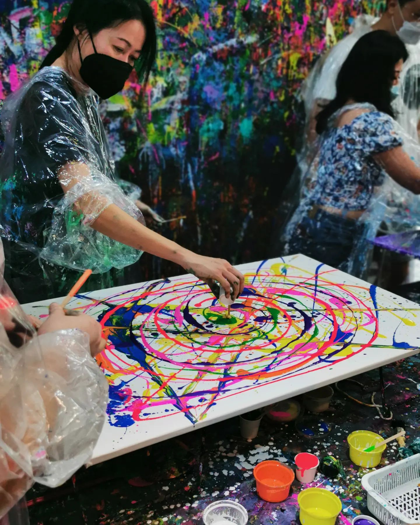 Master Splatist at work!... - Splat Paint House