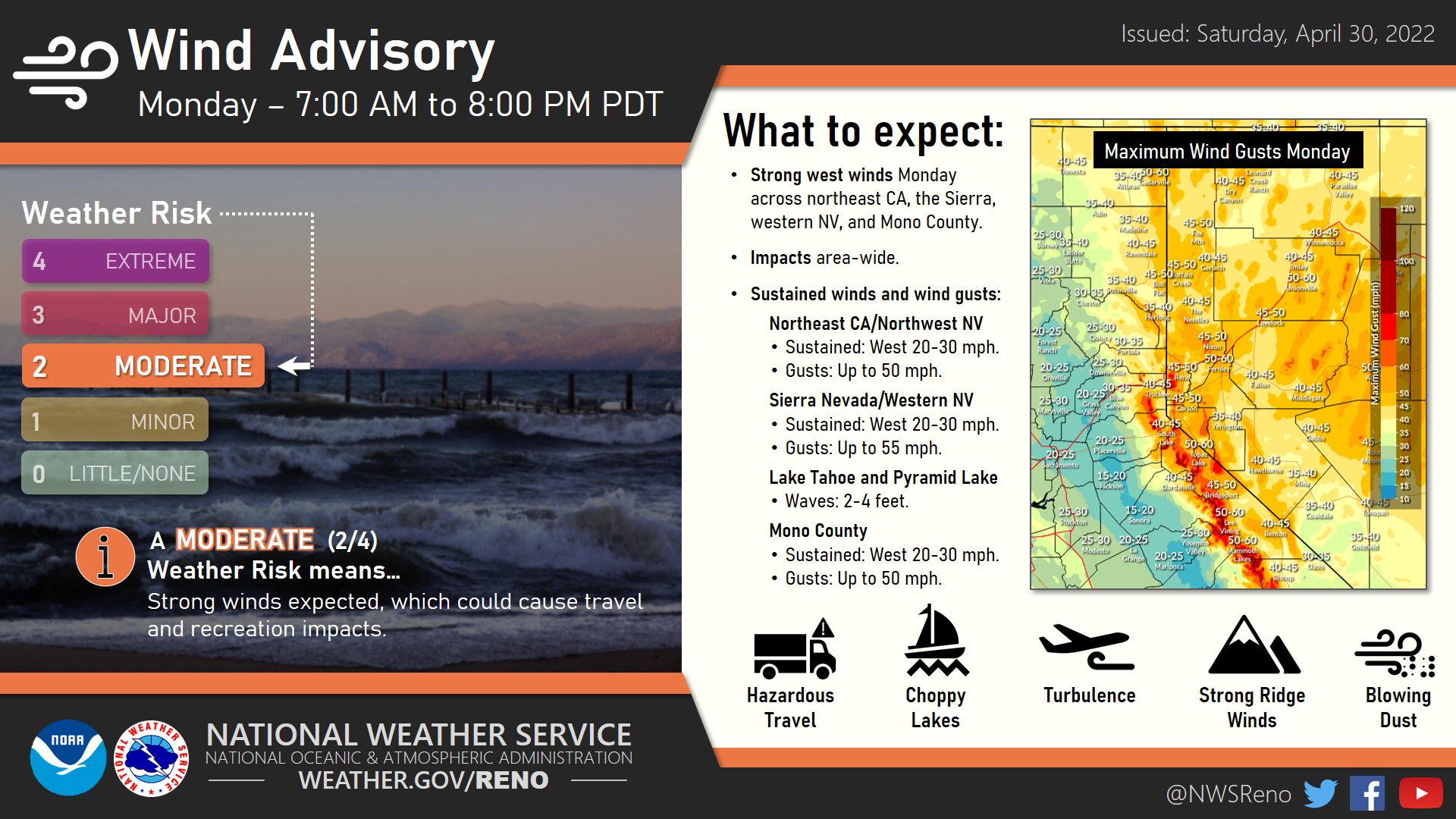 A Wind Advisory... - US National Weather Service Reno Nevada | Facebook
