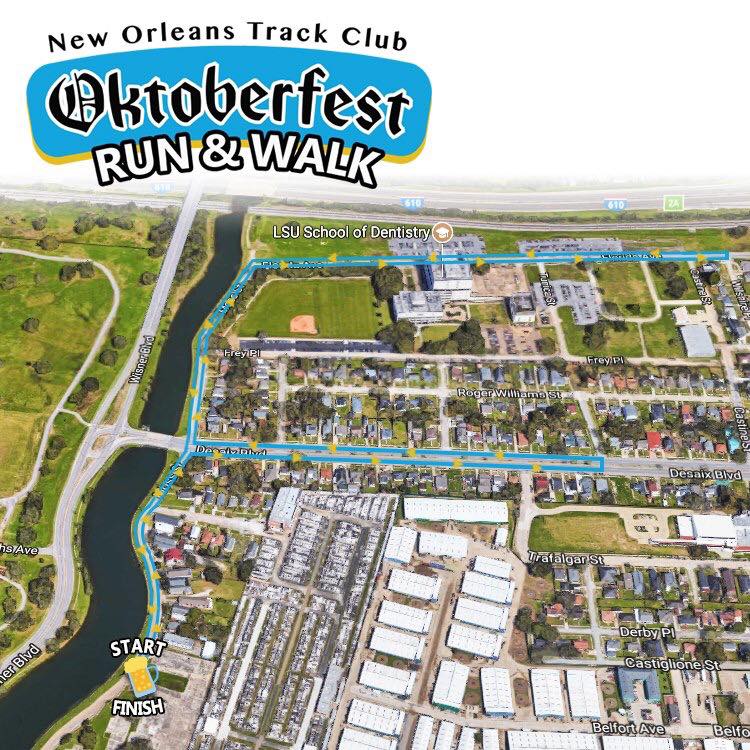 The course map for today’s run /... - New Orleans Track Club | Facebook