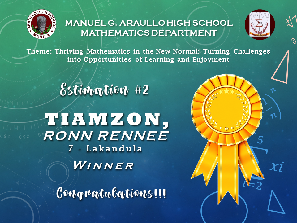 Araullo High School Mathematics Department | Ermita