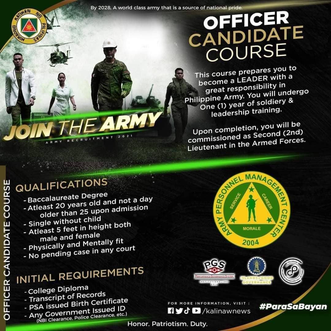Army - ANNOUNCEMENT! Calling all the Army applicants! Here’s the Armed ...