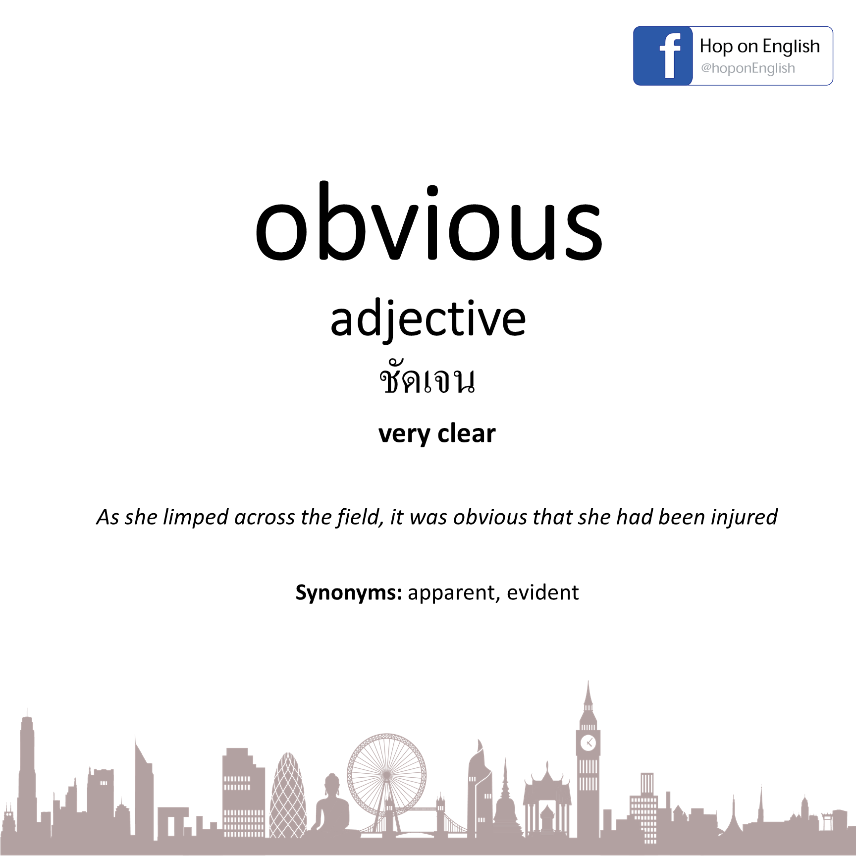 Today's Vocabulary: Obvious... - English at The Librarian