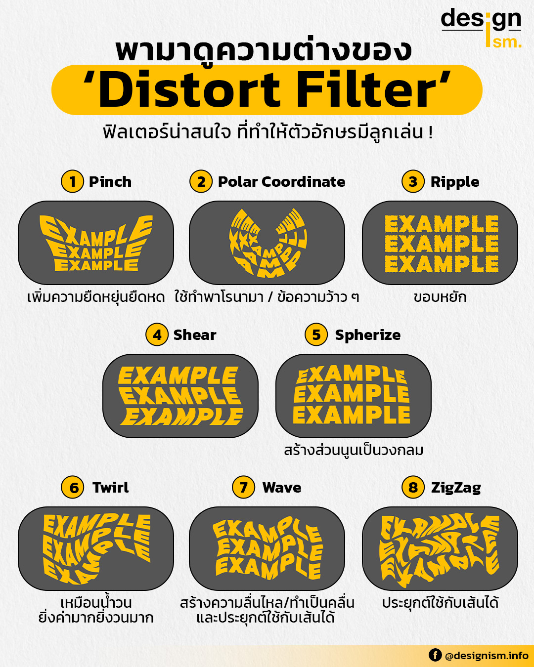 designism - [ Designism Knowledge ] มาดูความแตกต่างของ ‘Distort Filter ...