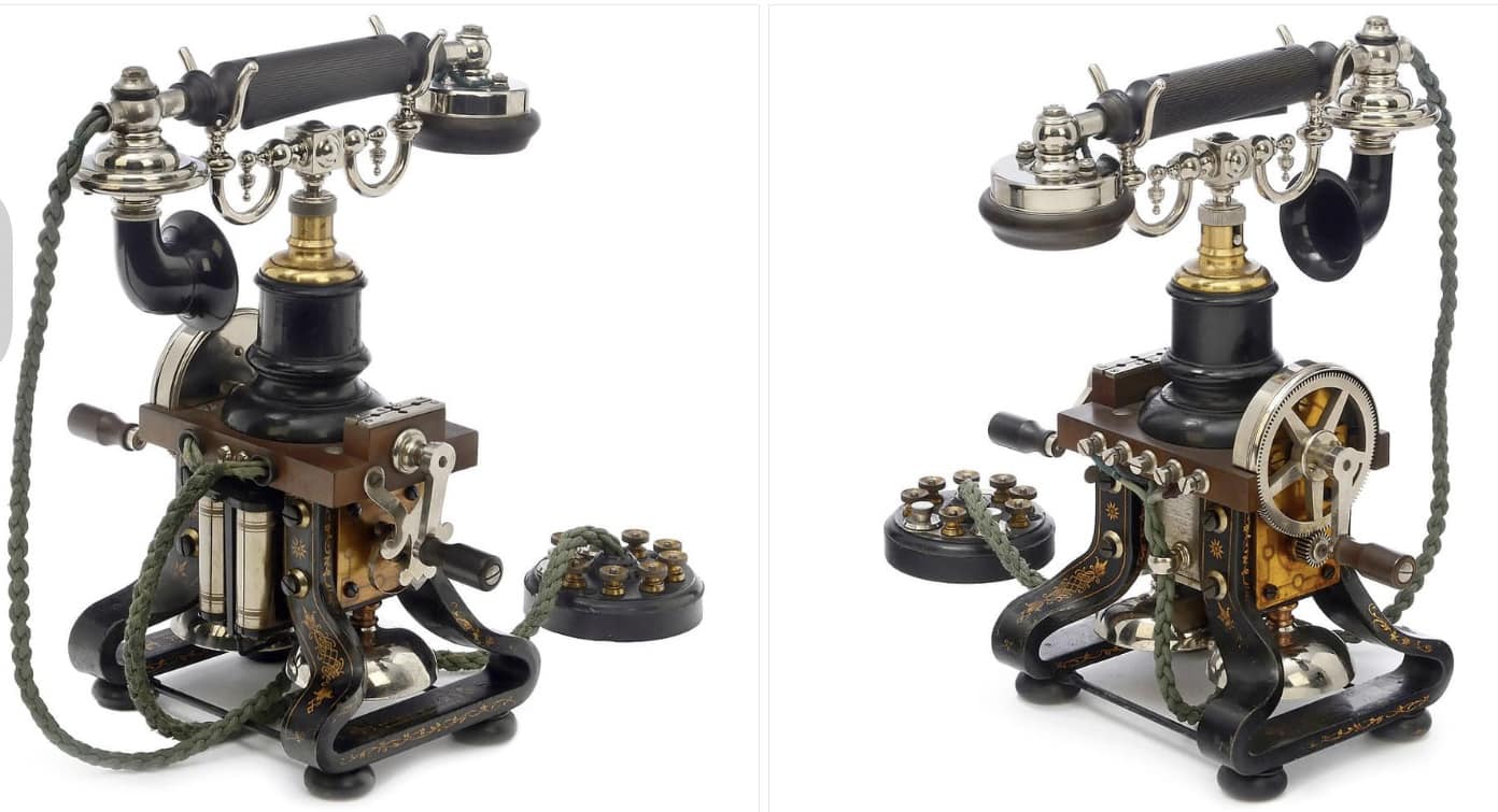 Ericsson model AC200 skeleton telephone, 1892