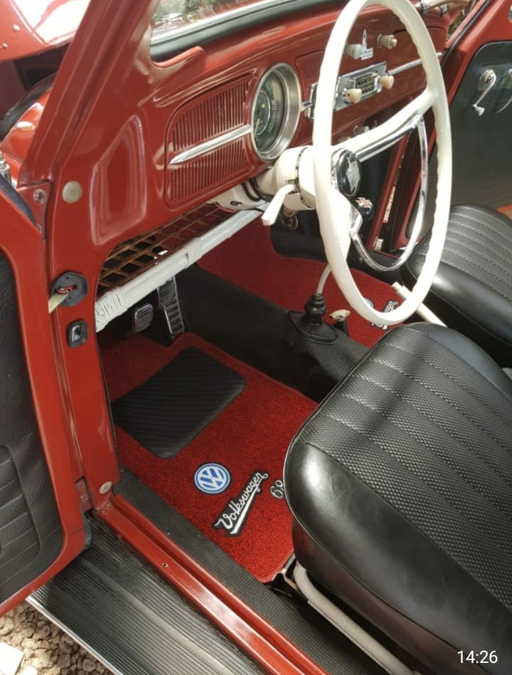 For Old VW Käfer Beetle Pre Wolfsburg floor mats carpet Black Set