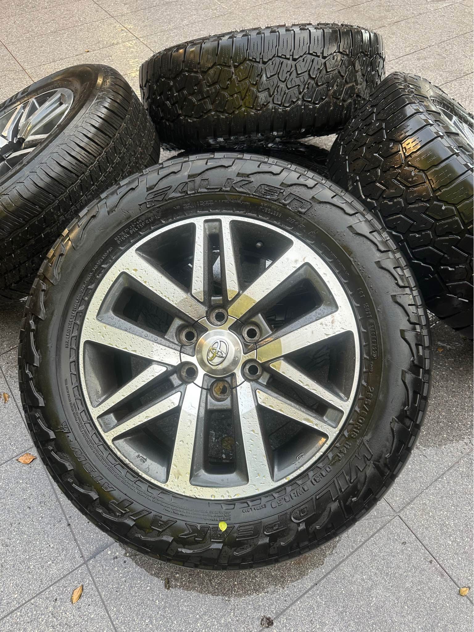 5 alloy Toyota Hilux SR5 rims 5 falcon wild peak tyres 265 x 60Rx 18 ...