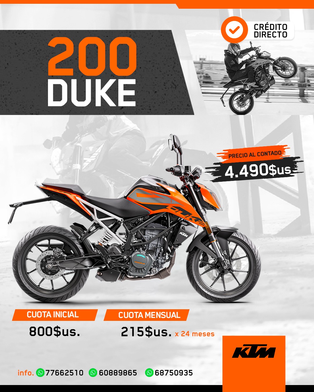 KTM Bolivia - 2 colores disponibles 🤓 La KTM 200 DUKE... | Facebook