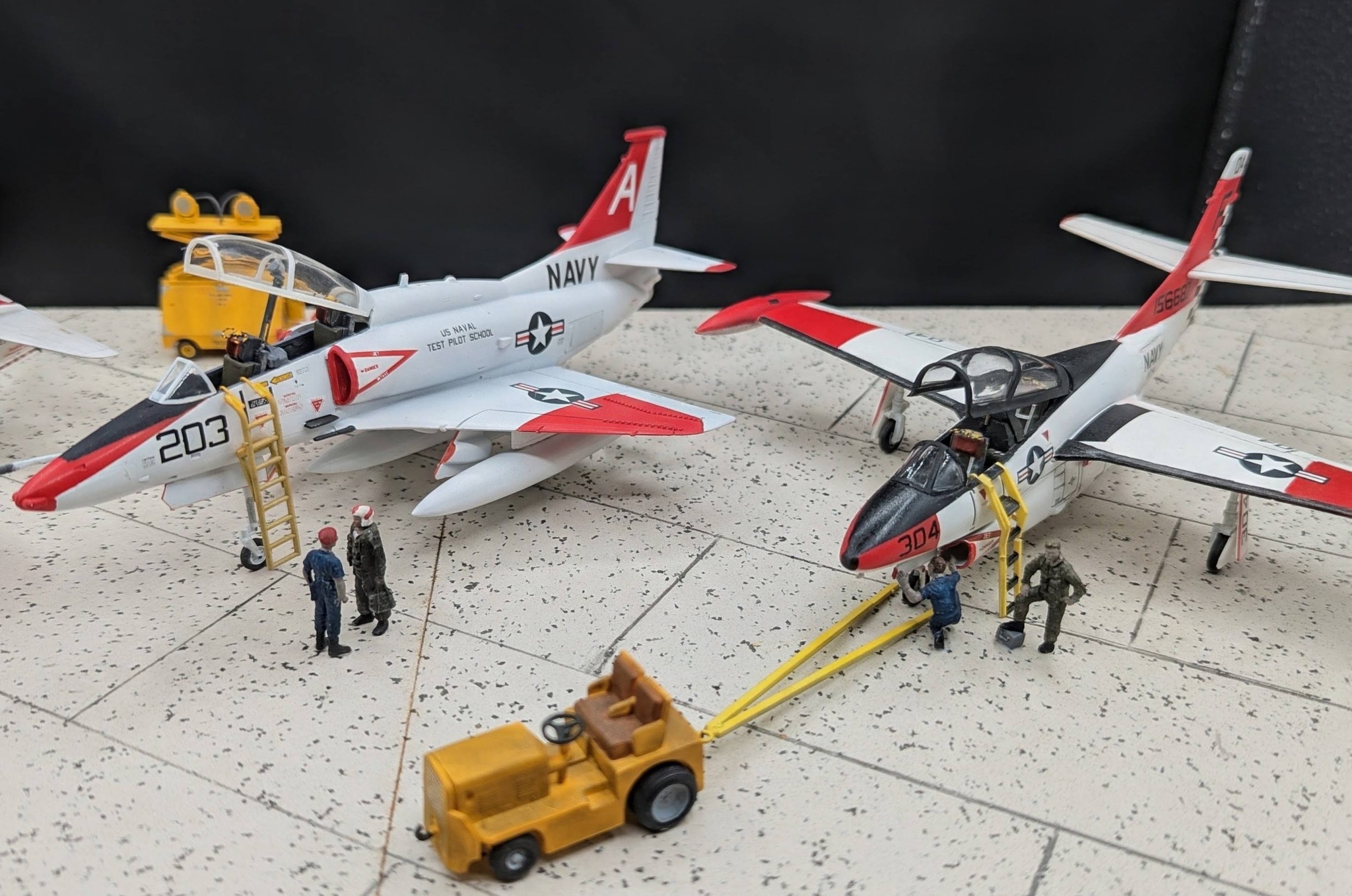 Navy model airplanes from Airfix, Fujimi, Matchbox, and Hasegawa kits