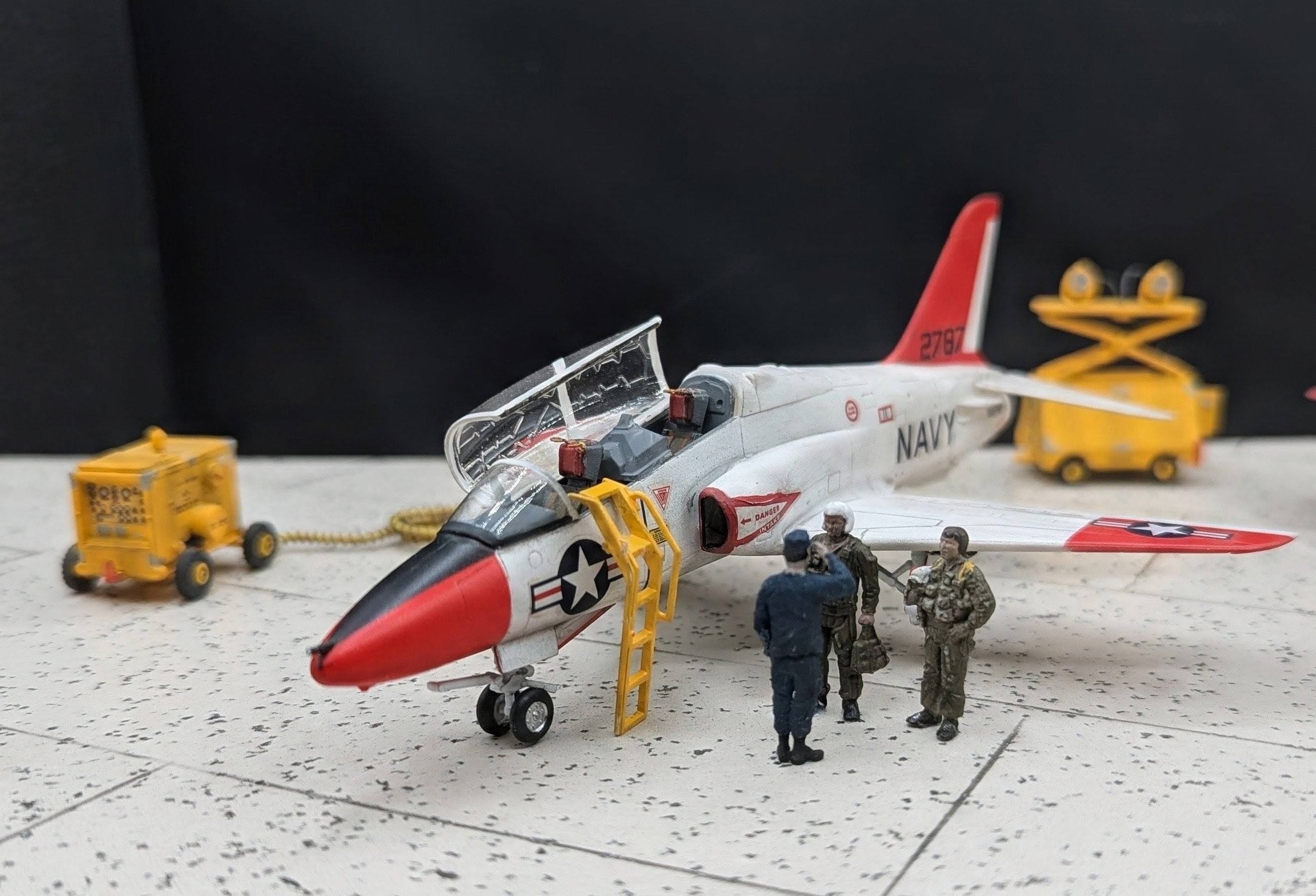 Navy model airplanes from Airfix, Fujimi, Matchbox, and Hasegawa kits