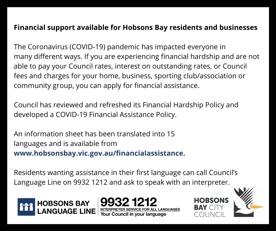 The Coronavirus (COVID-19)... - Hobsons Bay City Council | Facebook