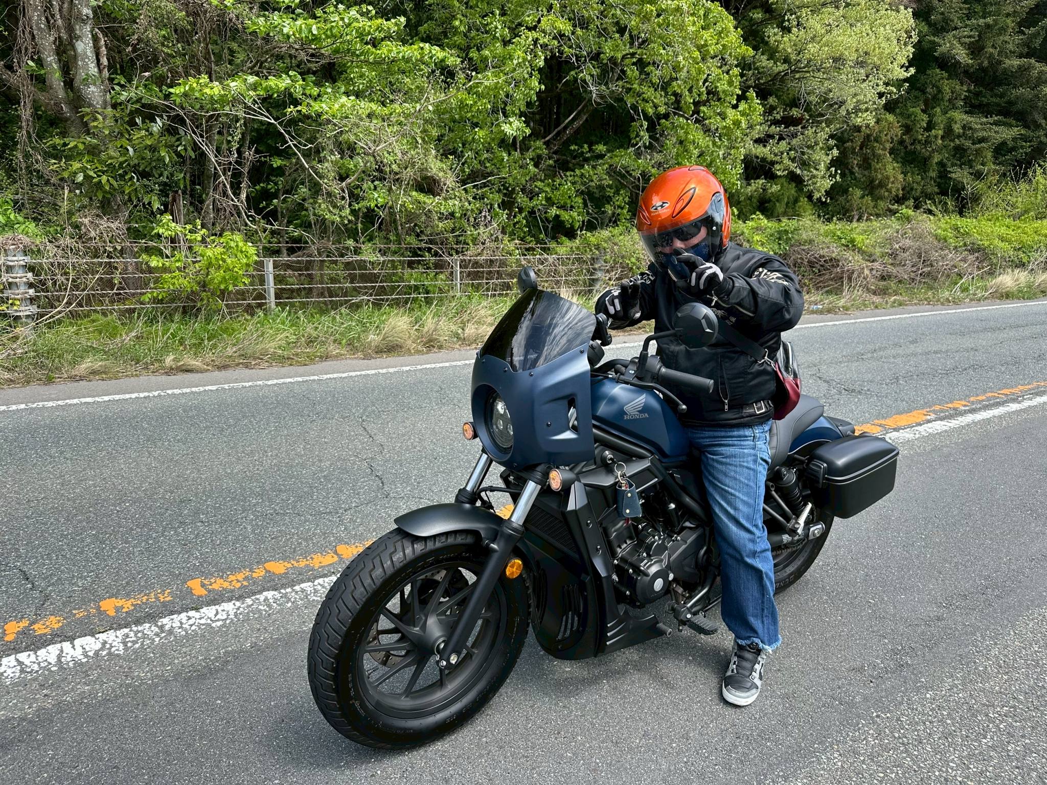 Riding around Mount Fuji in Japan on my Honda Rebel