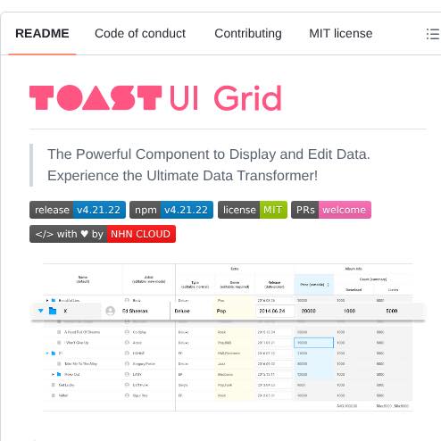 Thongchai - 📊 tui.grid คือ data grid component สำหรับแสดงและแก้ไขข้อมูล ...