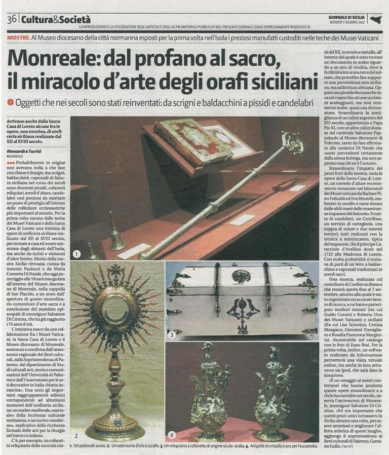 8 anni fa, per la... - Museo Diocesano di Monreale (MDM) | Facebook