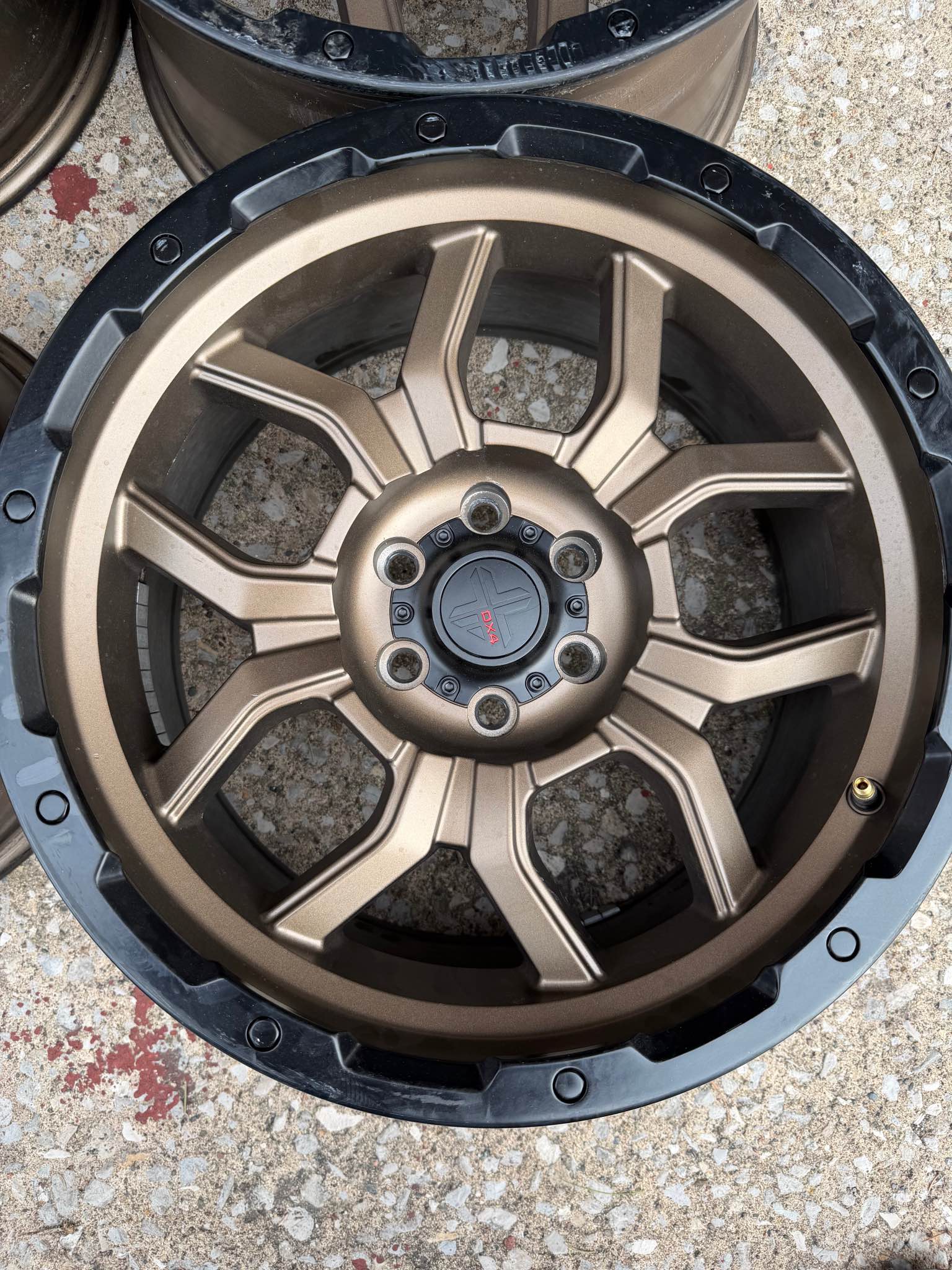 For Sale: Four (4) 17”x 8.5” DX4 Baja Frozen Bronze w/Black Lip - Car ...
