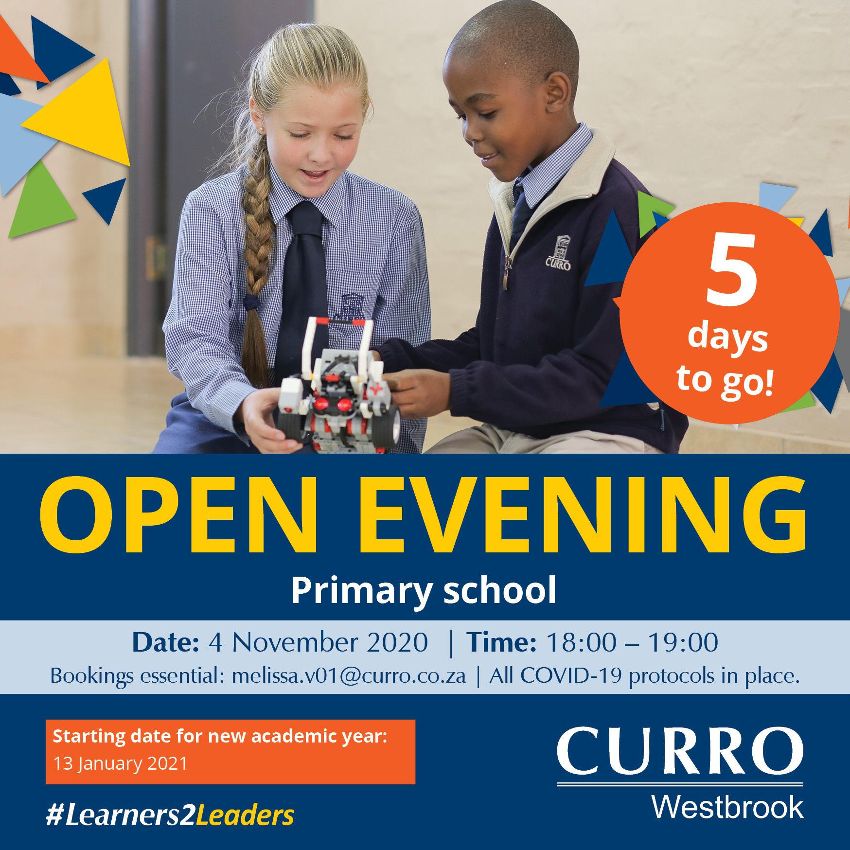 Curro Westbrook - PRIMARY OPEN EVENING- 5 DAYS TO GO!!! Please spread ...