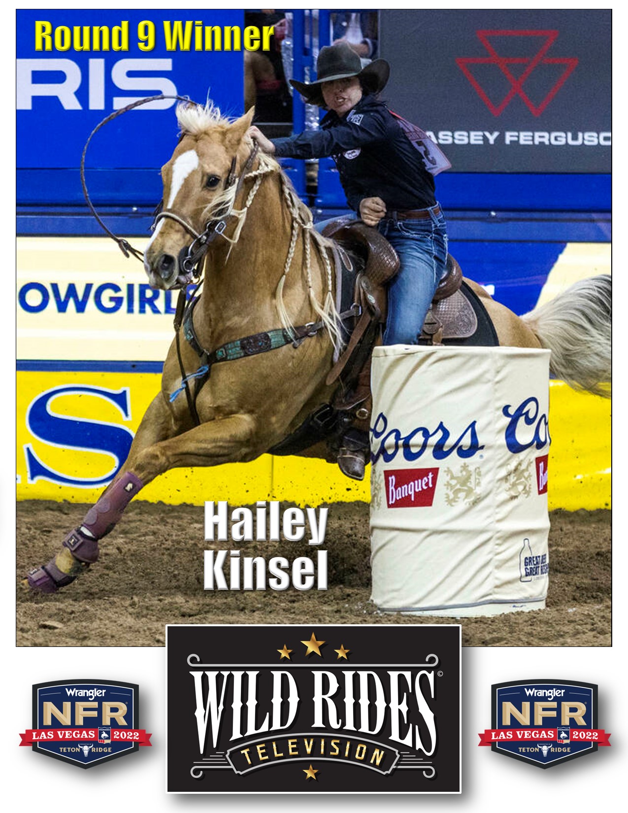 Wild - Hailey Kinsel of Cotulla, Texas, navigates a barrel on the way ...