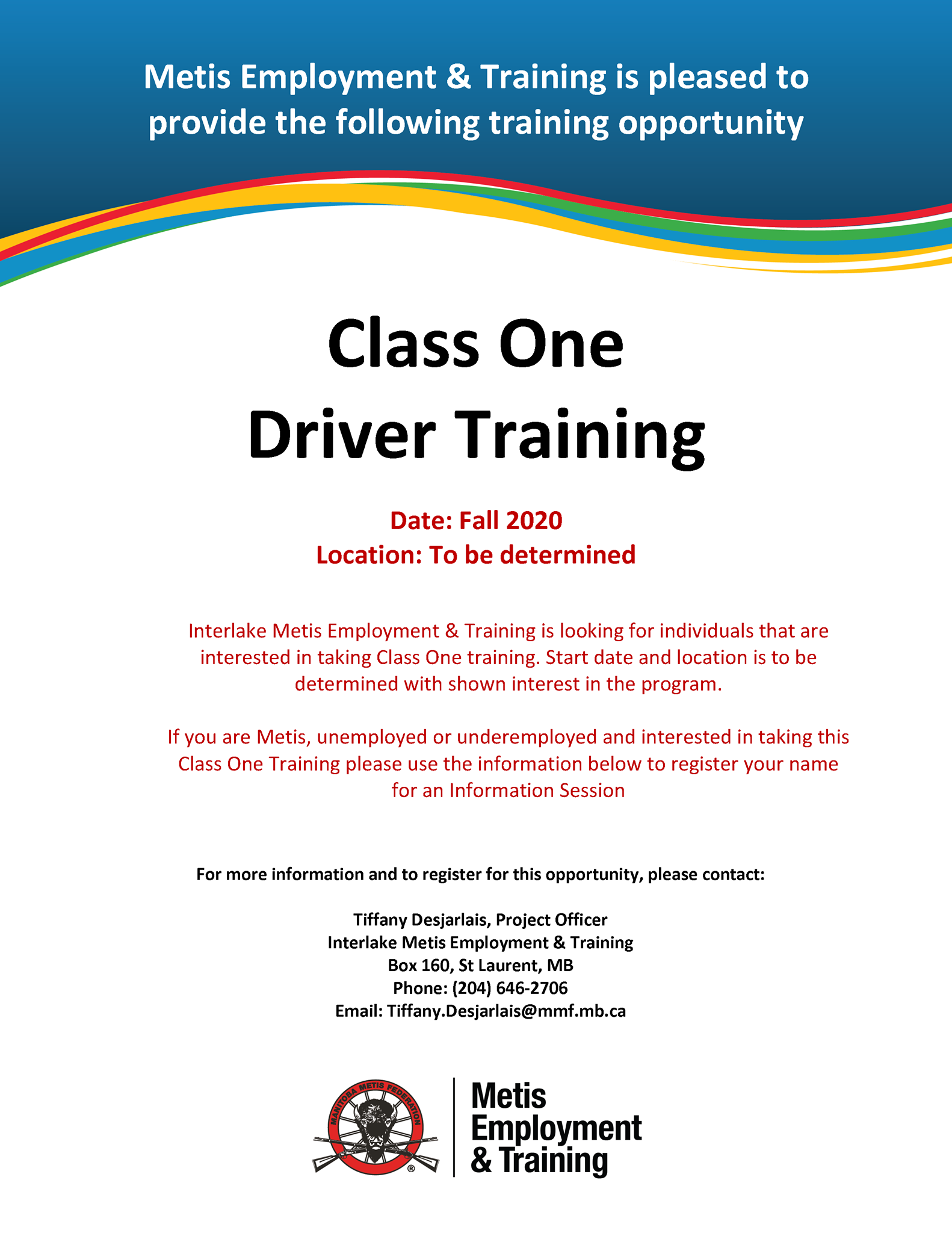Metis Employment & Training is... - Manitoba Métis Federation