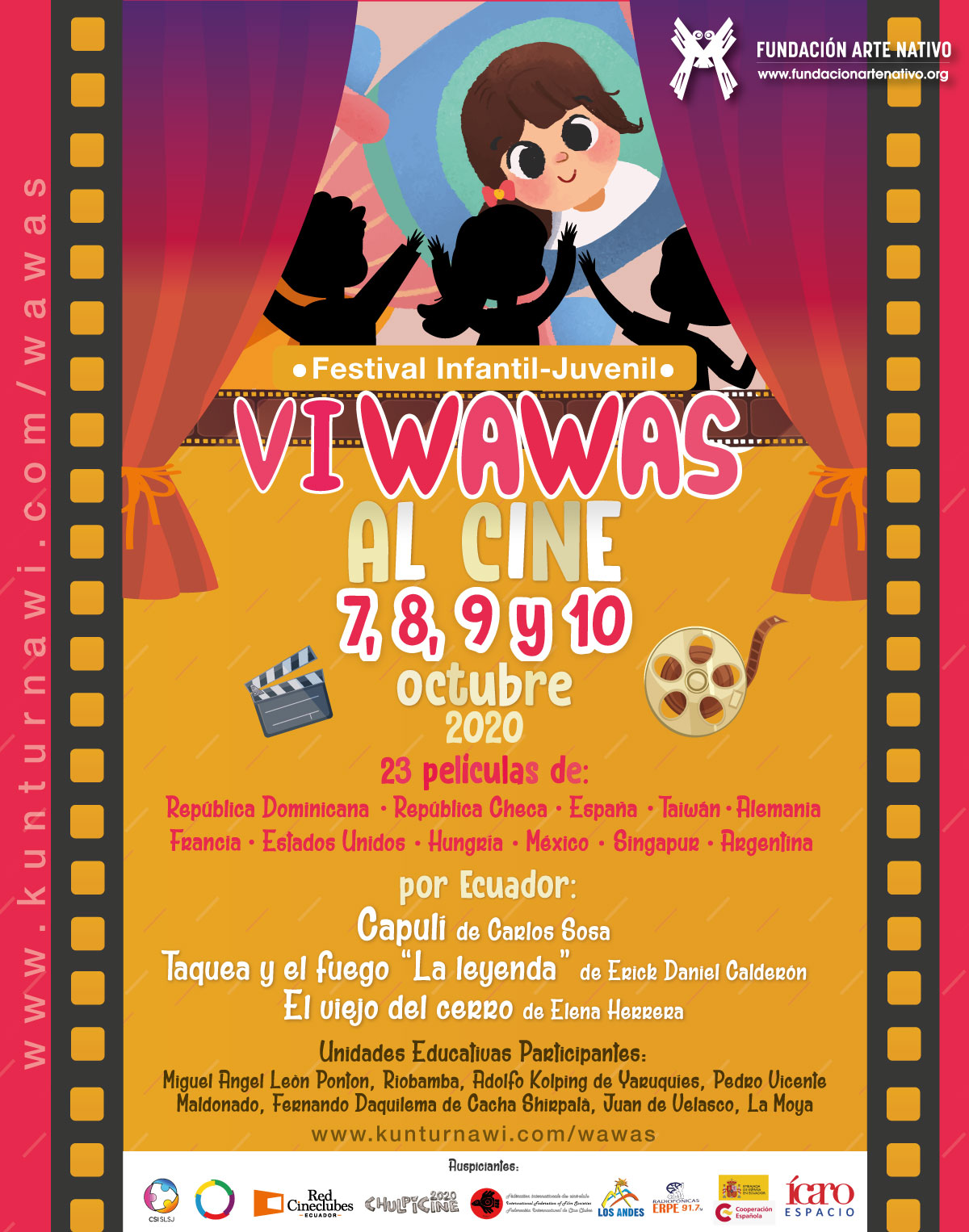 Wawas - 🟥🎬 Afiche Oficial VI FESTIVAL WAWAS AL CINE 🤩👧🧒 este 7, 8 y 9 ...