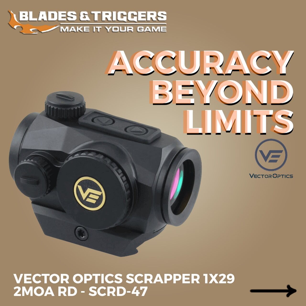 Introducing the Vector Optics Scrapper 1X29 2MOA RD - SCRD-47, a