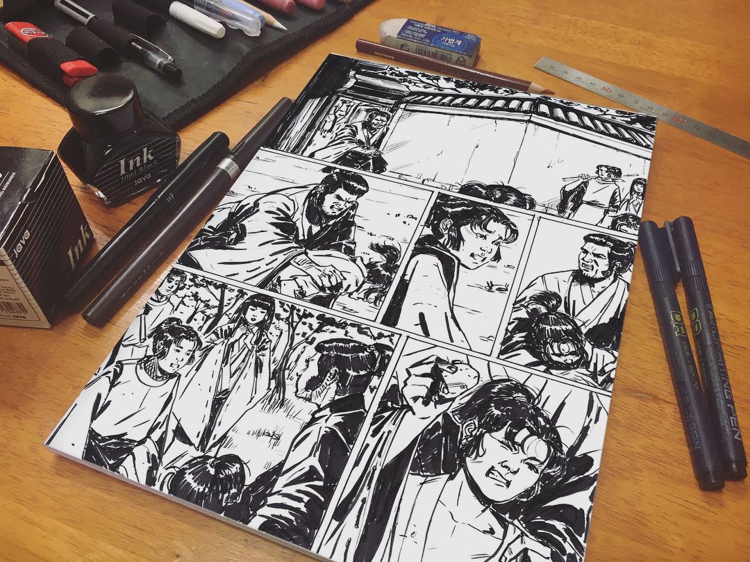 MS Runa ART - Experimental inking Japan inspired page 8 •... | Facebook
