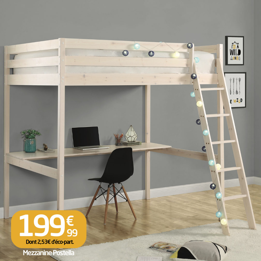 BUT Guadeloupe - Le lit mezzanine Postella, la solution efficace pour ...