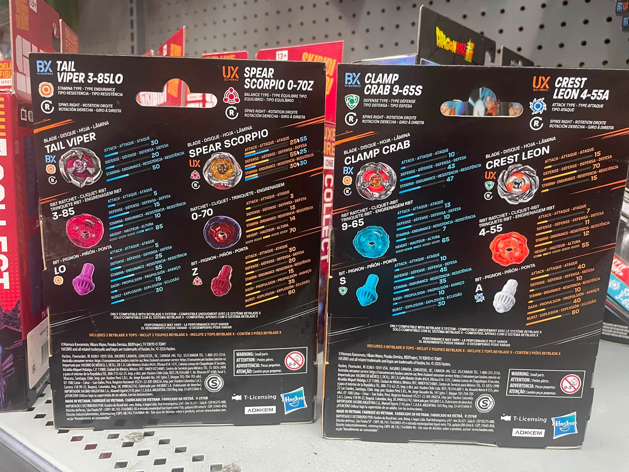 New Beyblade X releases at Walmart include Scorpio Spear and Clamp