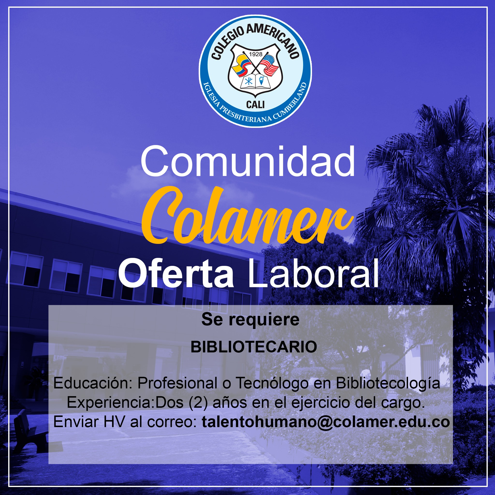 📍⚠️ Oferta Laboral: Se requiere... - Colegio Americano Cali | Facebook
