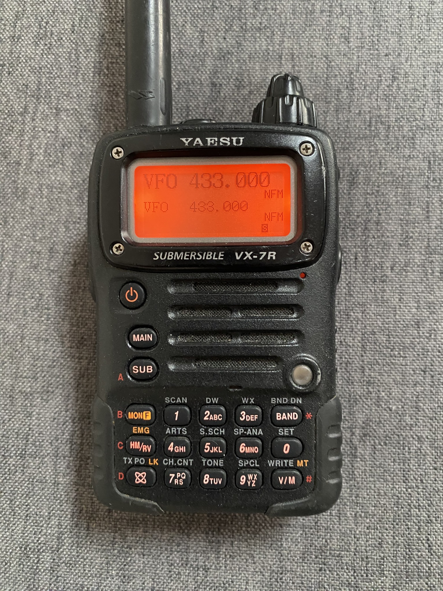 The Yaesu VX-7R is a rugged, water-resistant amateur handheld