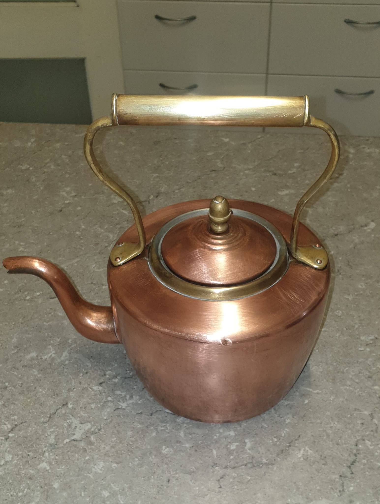 Polished Norwegian grandmother's kettle still beautiful after years