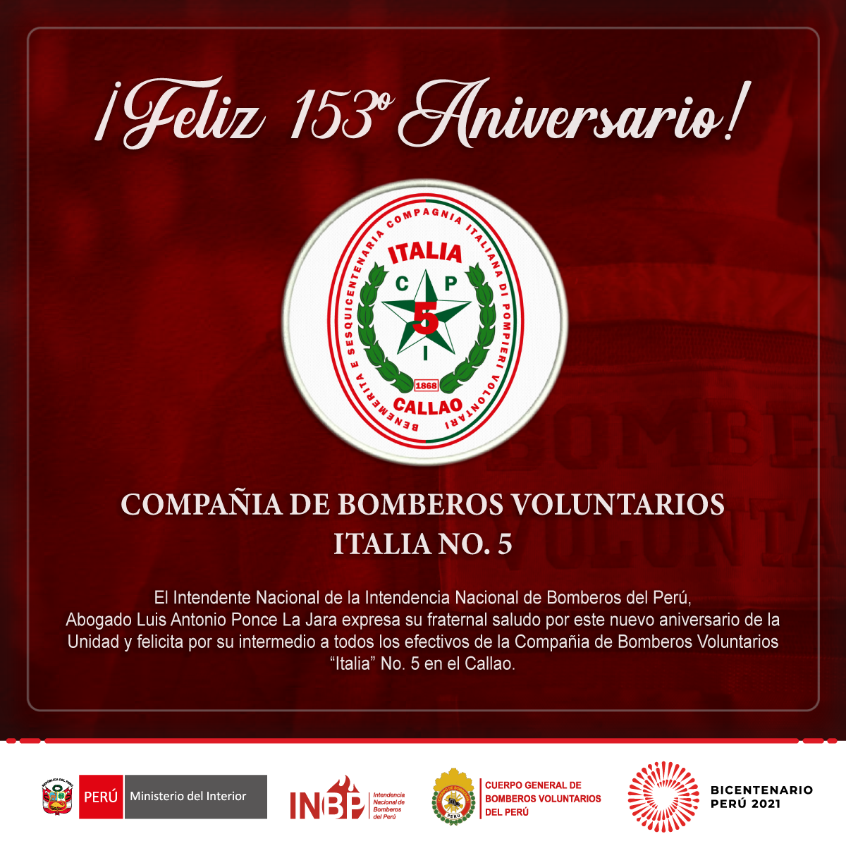 La Intendencia... - Intendencia Nacional de Bomberos del Perú