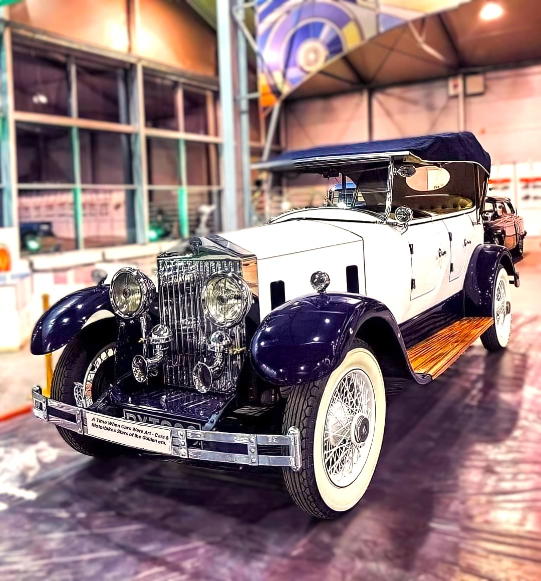 RARE. 1937 Rolls-Royce with a full wood and luggage rack on top.