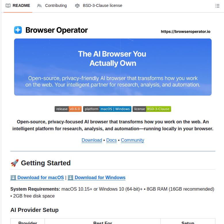Thongchai - 🧭 Browser Operator คือ AI browser แบบ open source ที่ฝัง ...