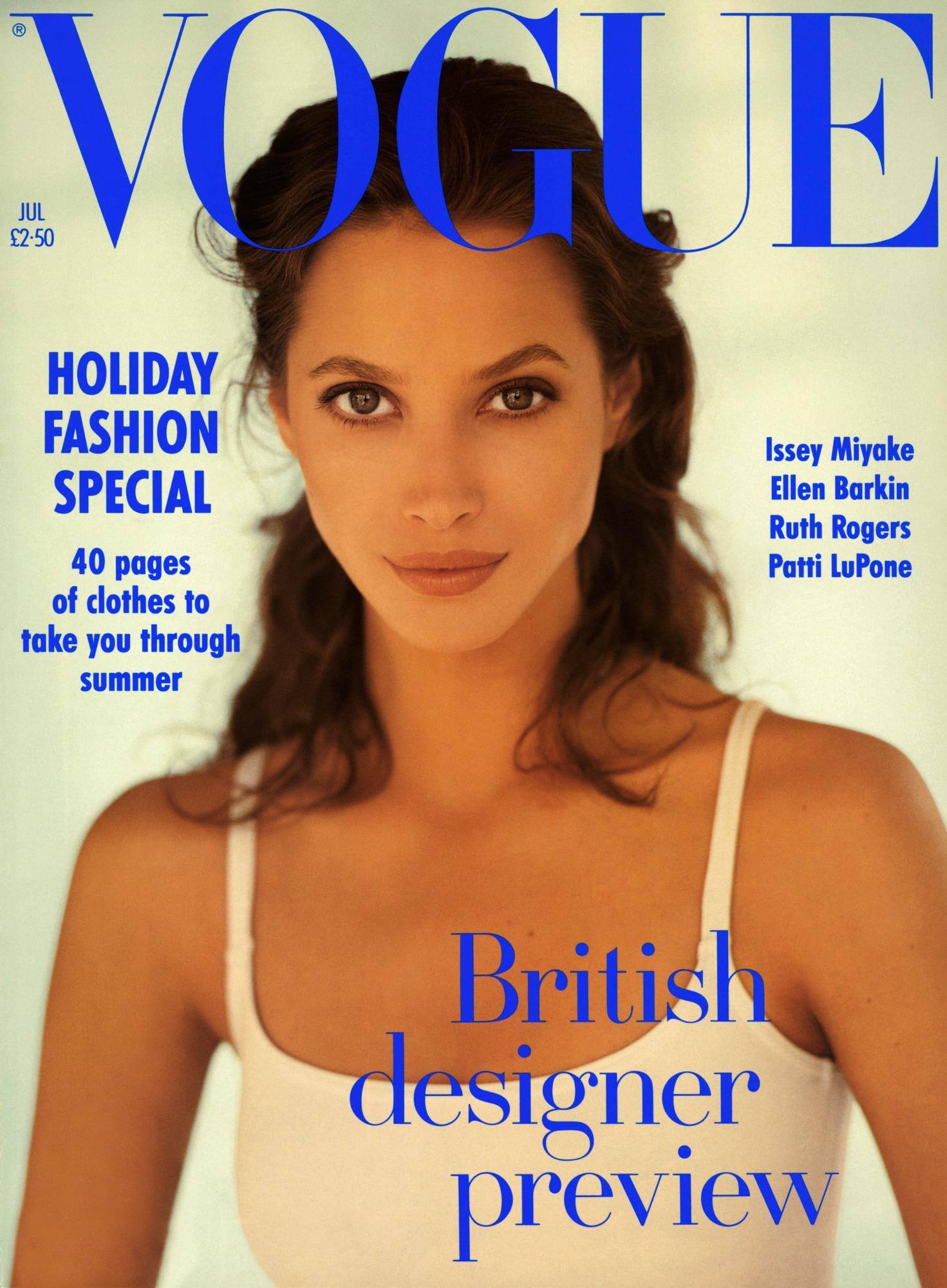 女性情報誌 vogue 1993 september christy turlington British - From the archive: Christy Turlington Burns photographed
