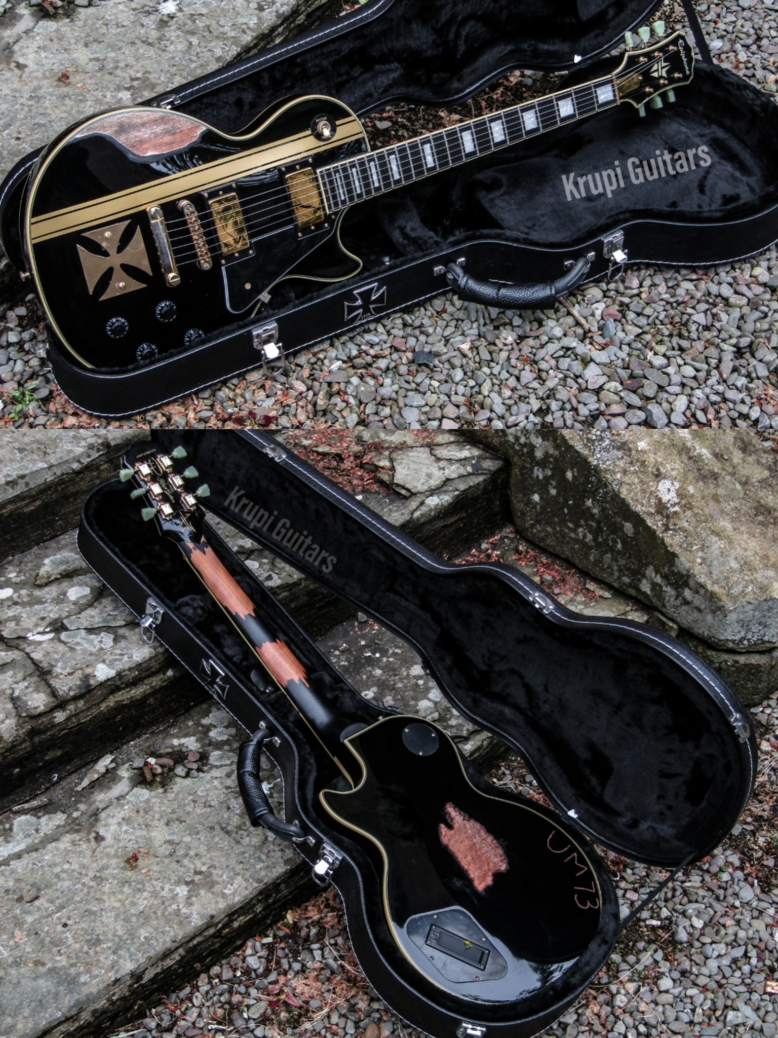 Epiphone エレキギター アイアンクロス ペインターカスタム Epiphone Les Paul Custom Iron Cross James Hetfield tribute guitar