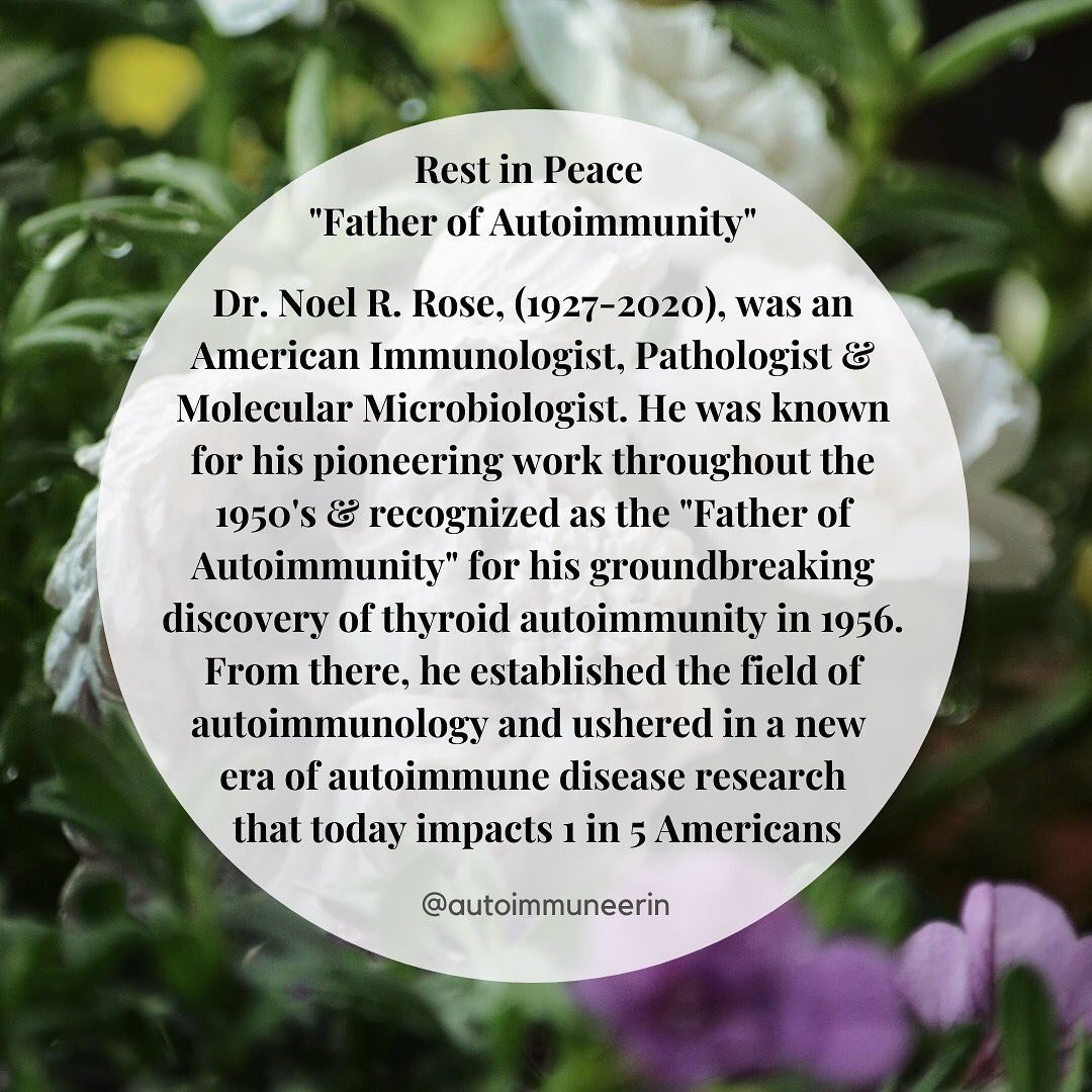 AutoimmuneErin - Dr. Noel Rose was the founding member and... | Facebook