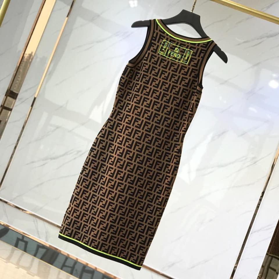 fendi roma amor jersey dress Fendi fabric VANDERBILT