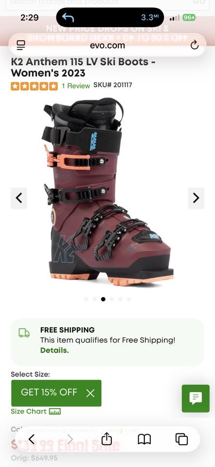 k2 anthem 80 gripwalk women's ski boots 2019/20 - LV - Black - White - Size 3 Introducing the all K2 Anthem 95 BOA Ski