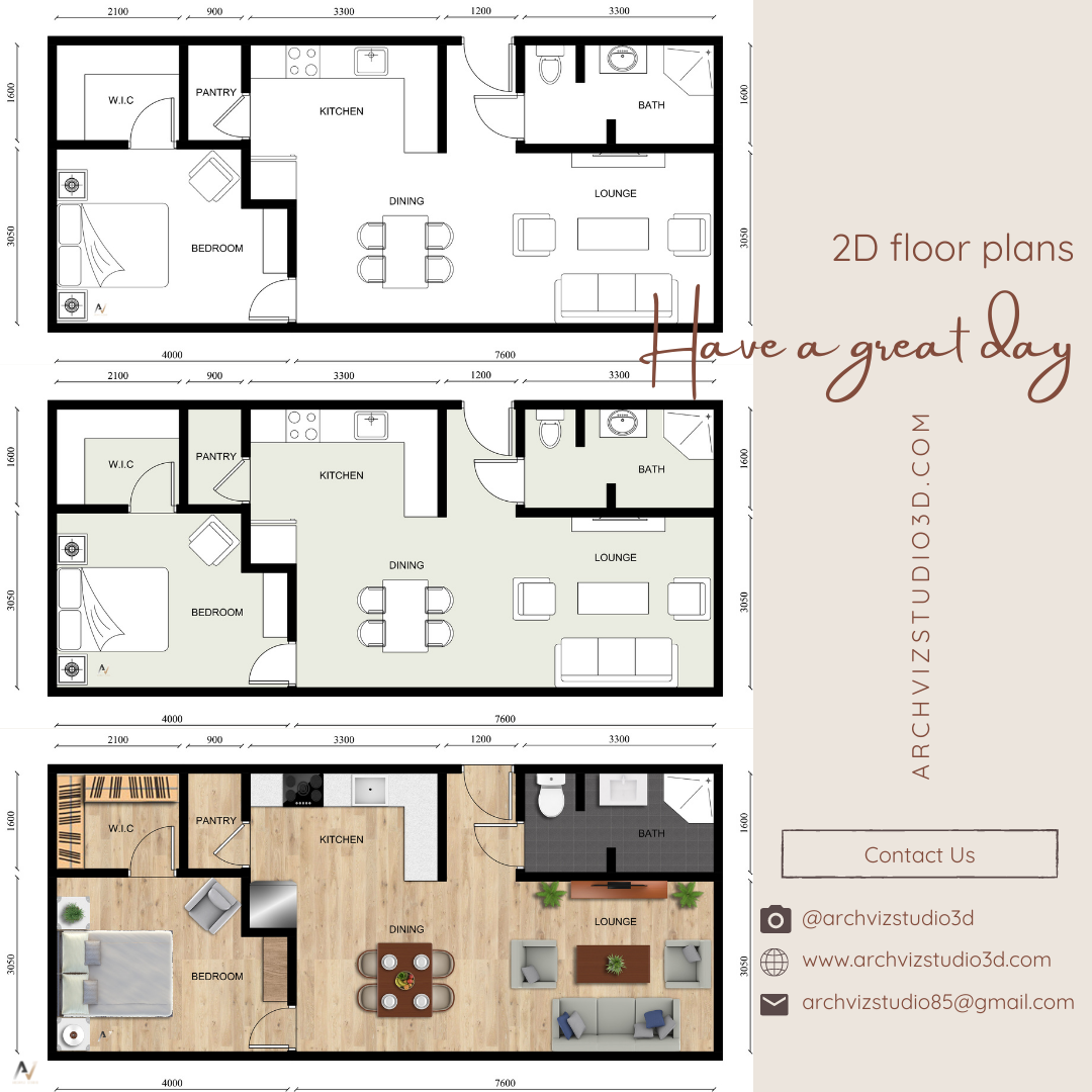 Archvizstudio3D - Various types of 2d floor plans Contact... | Facebook
