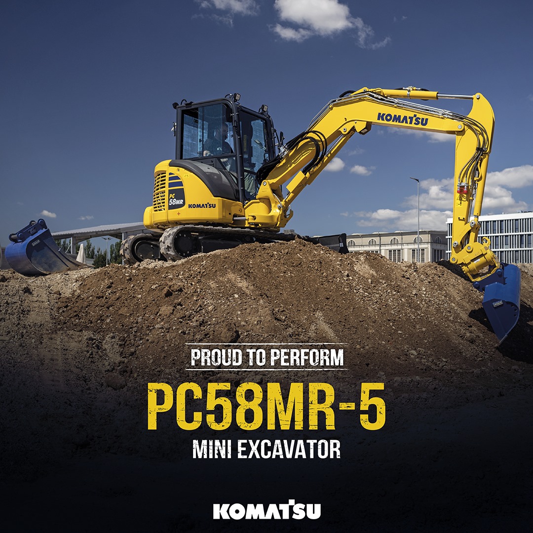 Komatsu Europe - The new #Komatsu mini excavator PC58MR-5... | Facebook