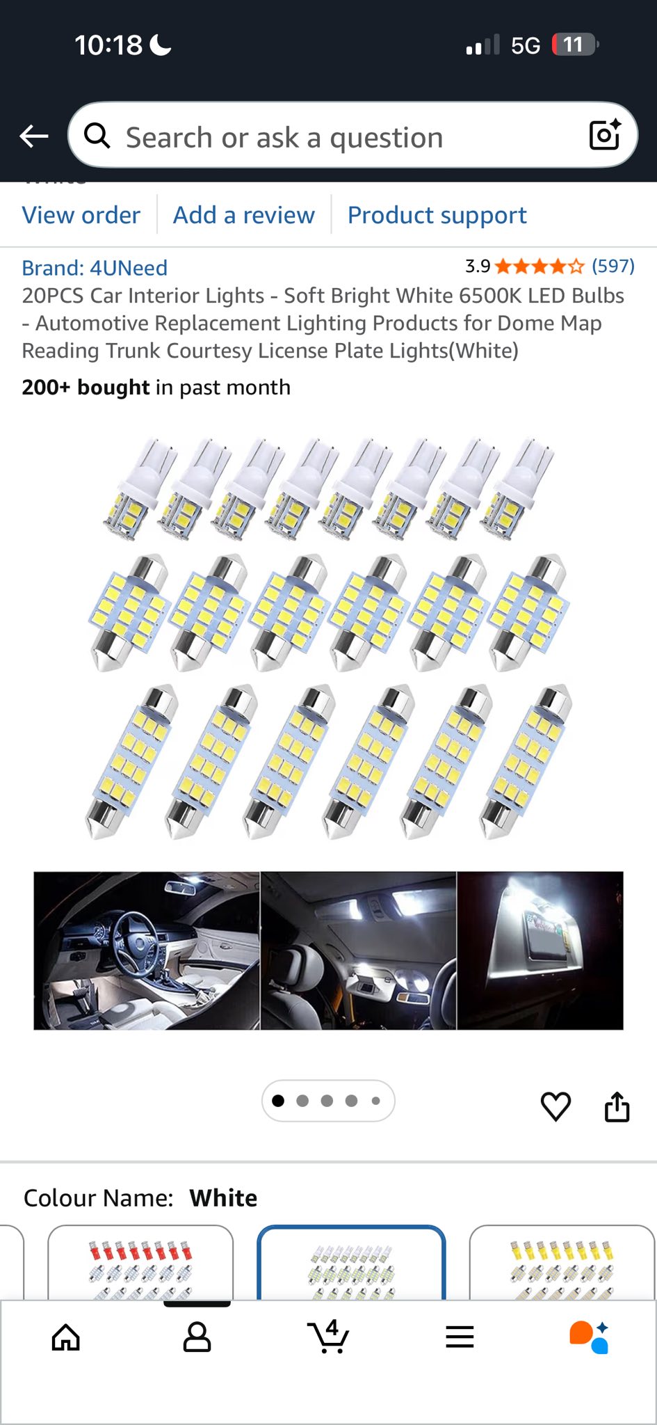 For Subaru 20pcs LED Interior Lights Bulbs Kit Car Trunk Dome License Plate Lamp