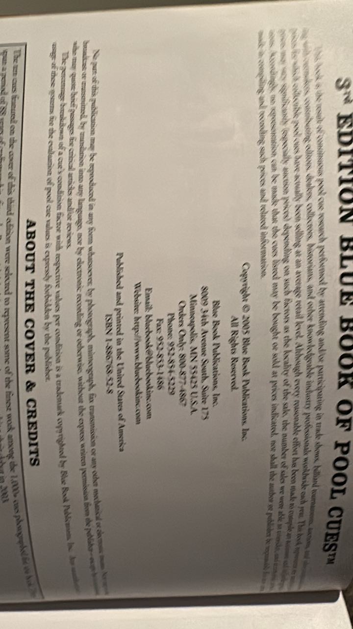 Value of Blue Book of Cues 3rd Edition by Brad Simpson