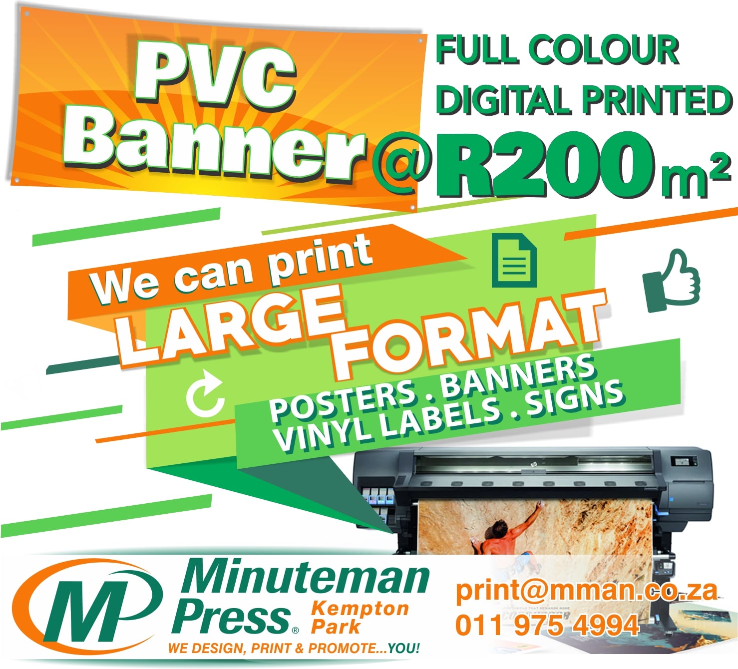 Minuteman - GO BIG with professional large format printing services ...