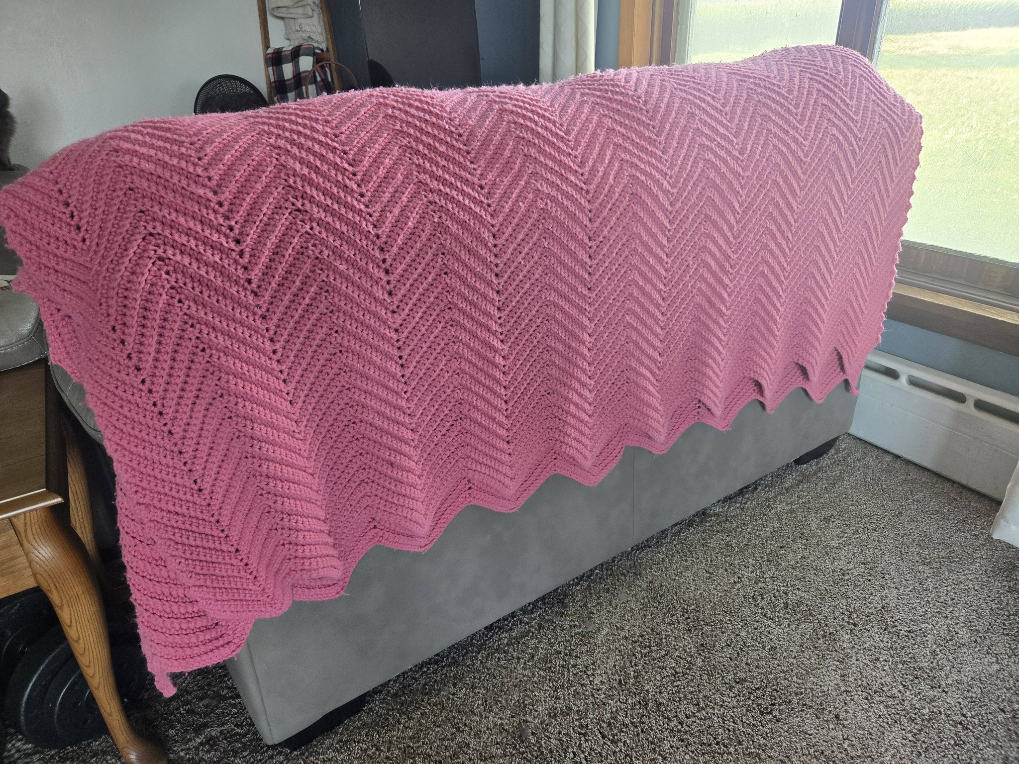 Last one left. Vintage 1980s handmade blanket.