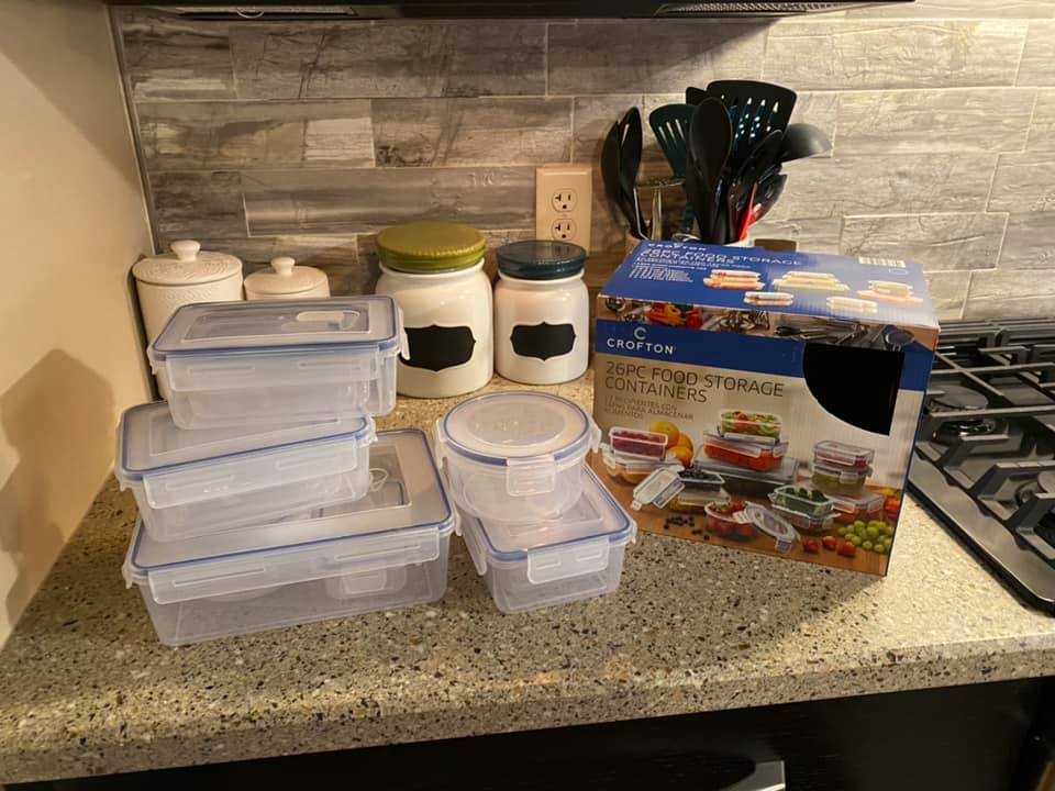 Aldi food saving containers with snapping lids for $9.99