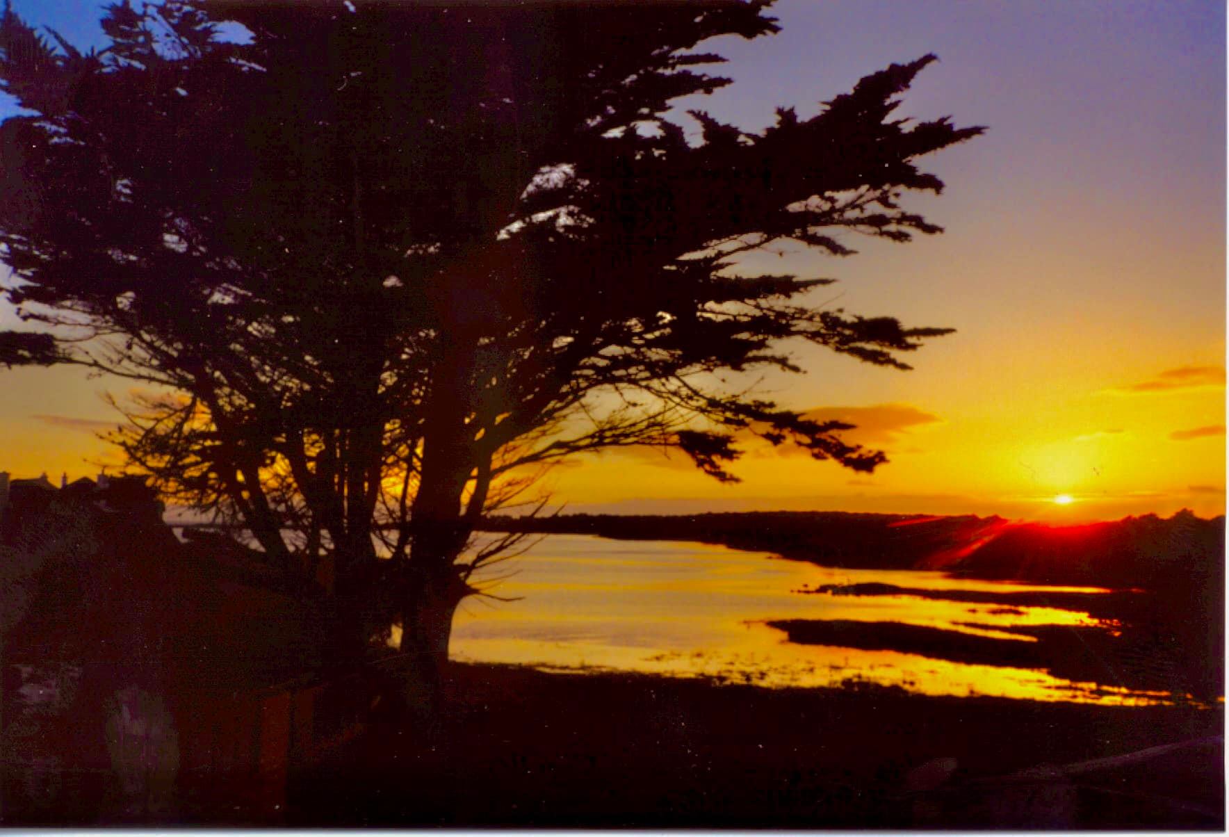 Watching sunset on Galway Bay in Ireland
