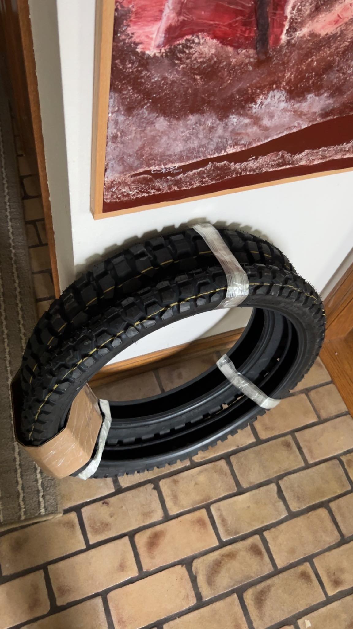 Suzuki DR-Z 400 with new Dunlop D606 and Pirelli MT21 tires