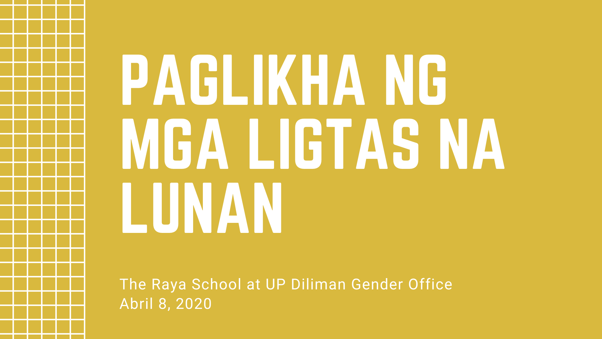 Idinaos kahapon kasama ang mga... - UP Diliman Gender Office