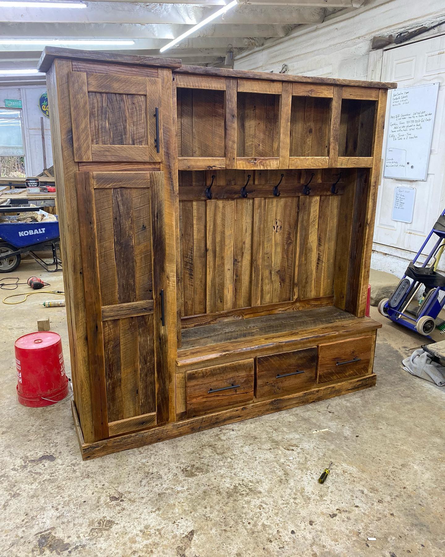 Custom built hall tree All of... - Beavers Custom Barn Wood